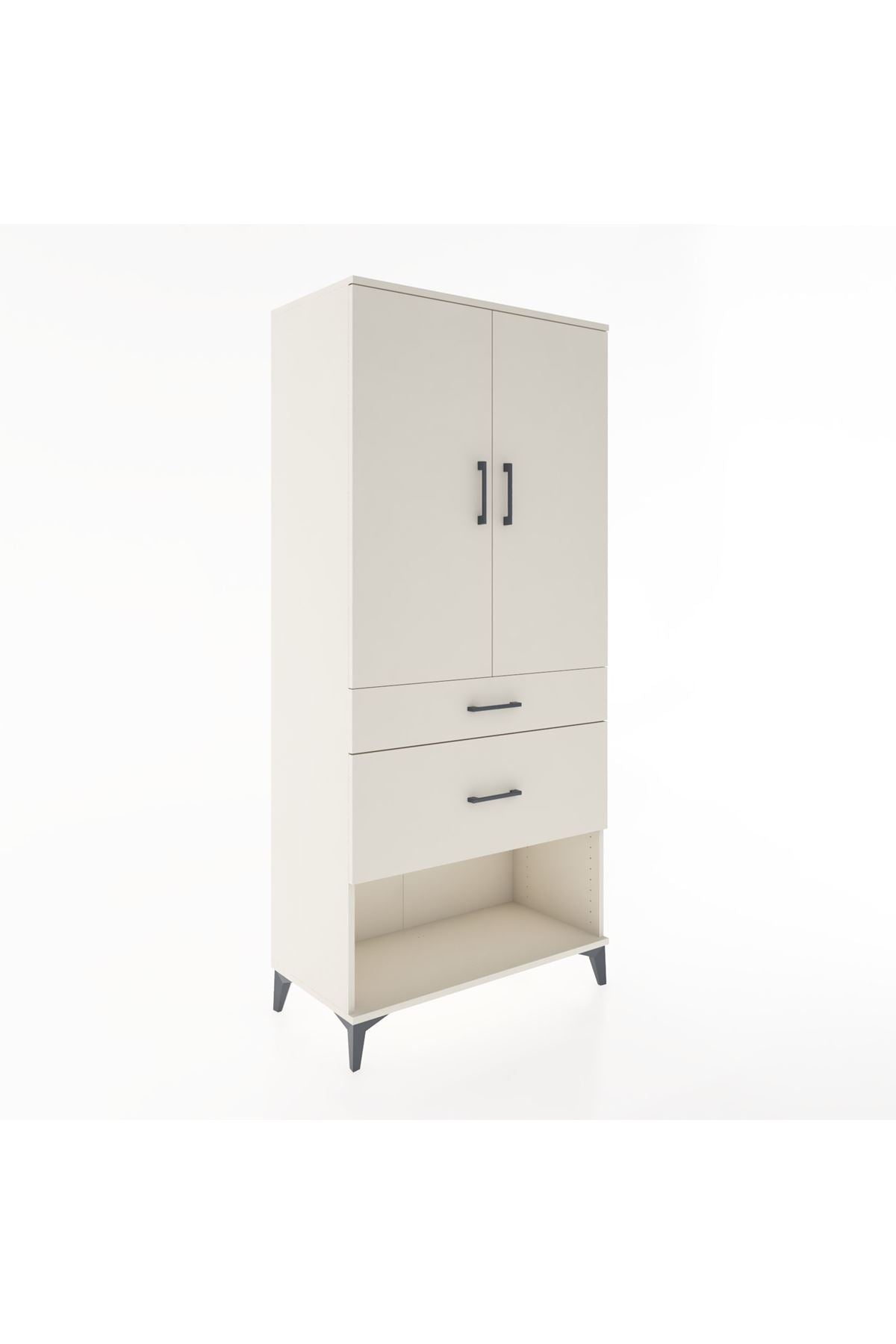 Hyperion Dolap 3 Raflı 2 Çekmeceli 2 Kapaklı 88x44x195 - S60M039V1B