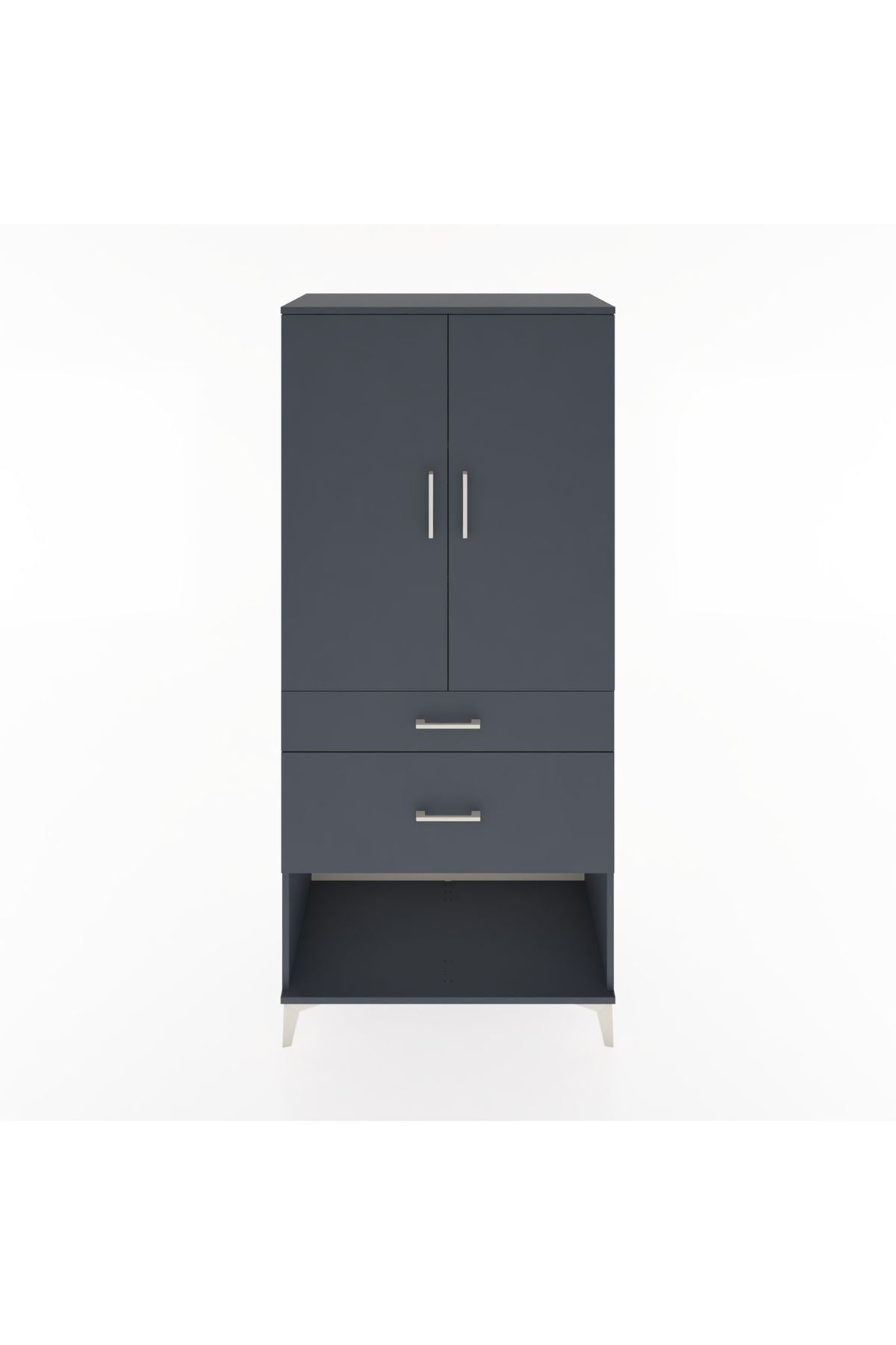 Hyperion Dolap 3 Raflı 2 Çekmeceli 2 Kapaklı 88x44x195 - S60M039V5B