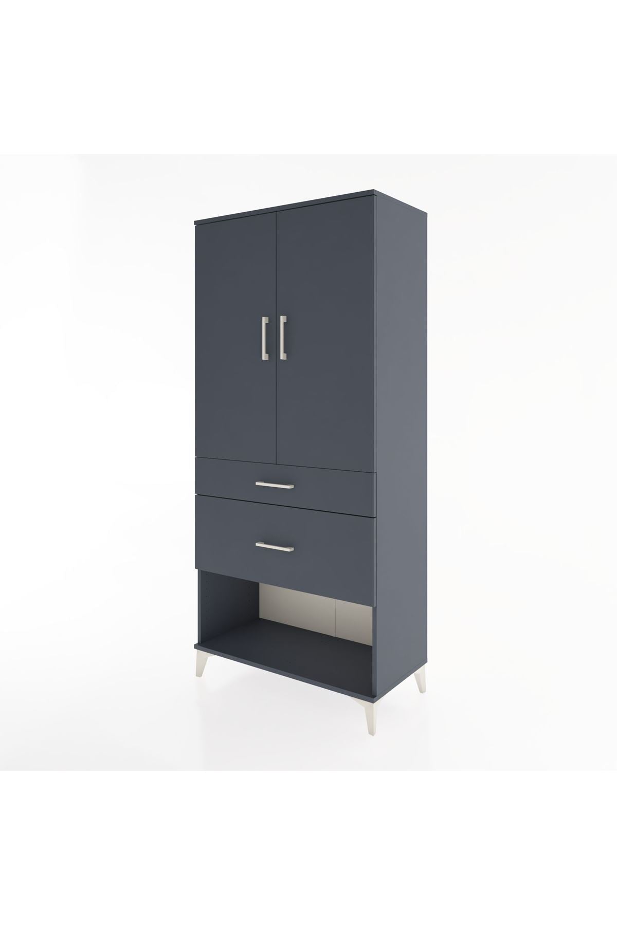 Hyperion Dolap 3 Raflı 2 Çekmeceli 2 Kapaklı 88x44x195 - S60M039V5B