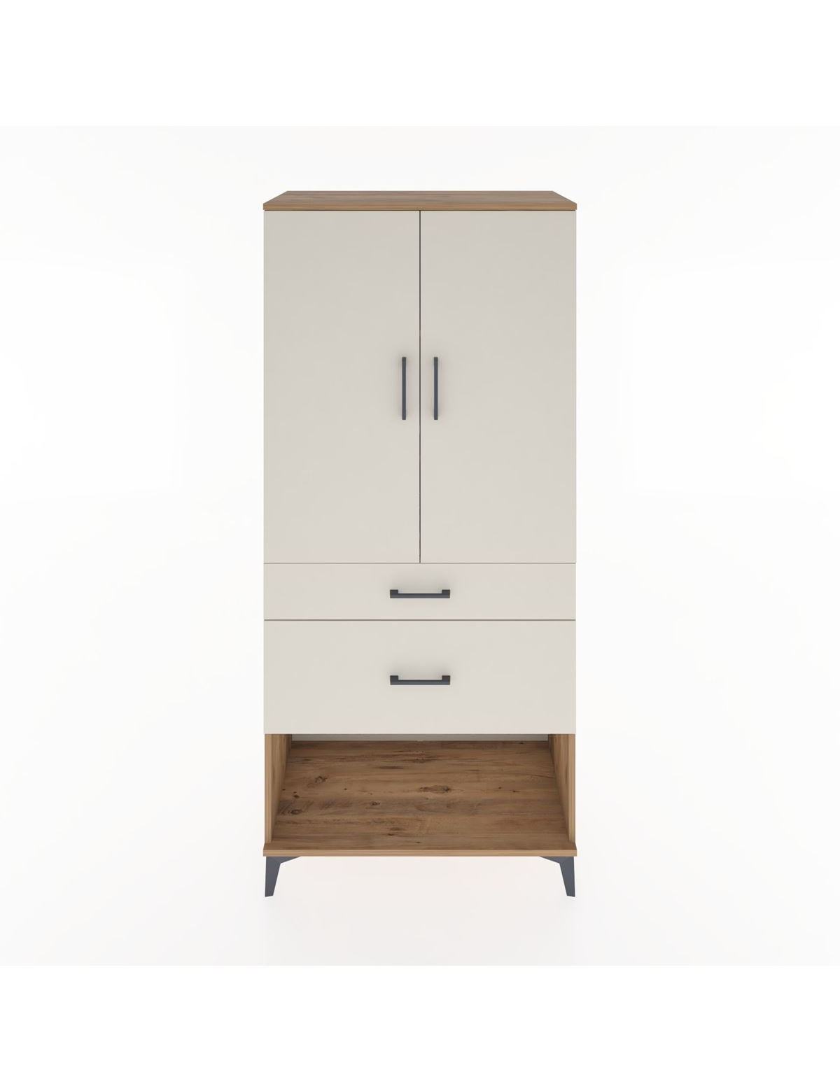 Hyperion Dolap 3 Raflı 2 Çekmeceli 2 Kapaklı 88x44x195 - S60M039V7B