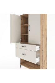 Hyperion Dolap 3 Raflı 2 Çekmeceli 2 Kapaklı 88x44x195 - S60M039V7B