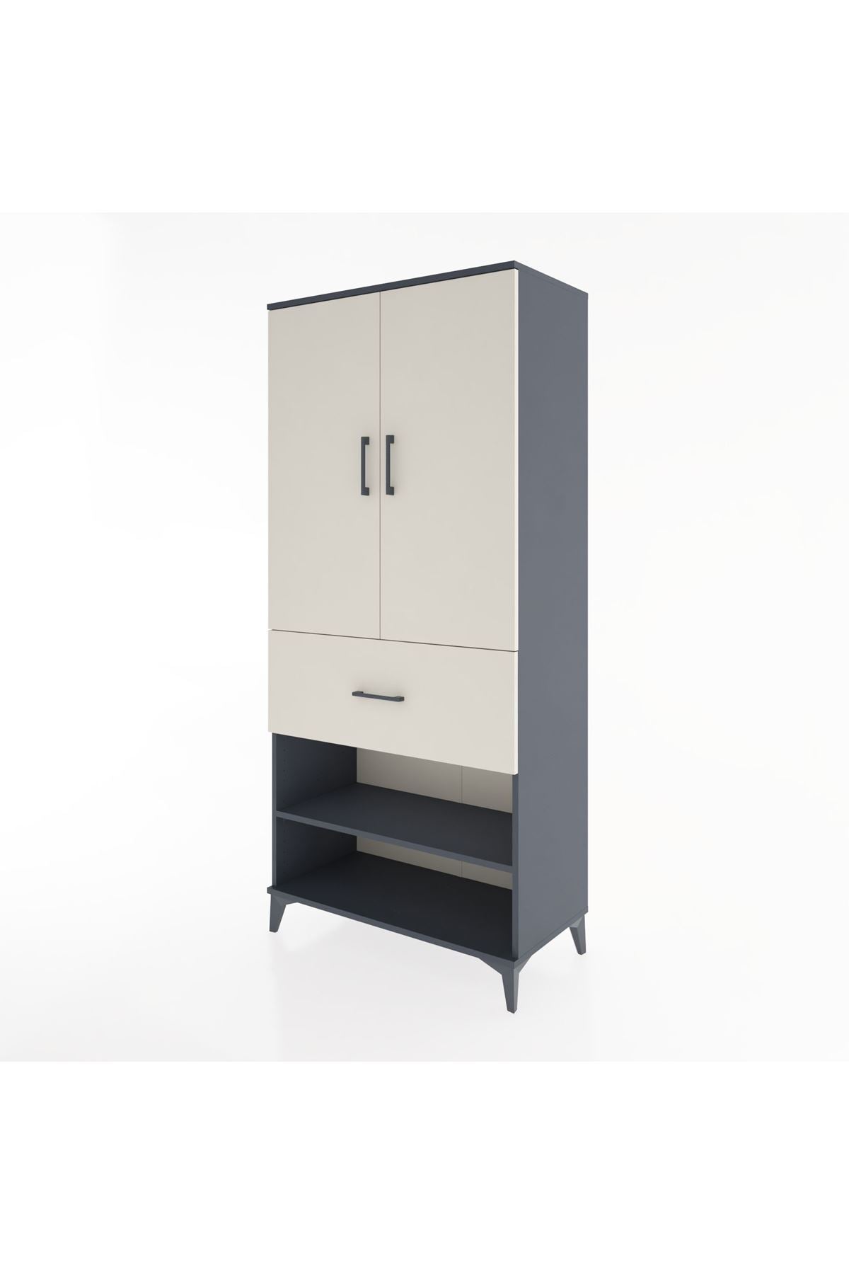 Hyperion Dolap 2 Raflı Tek Çekmeceli Tek Askılı 88x44x195 - S60M040V4B