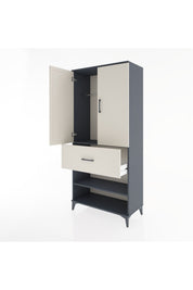 Hyperion Dolap 2 Raflı Tek Çekmeceli Tek Askılı 88x44x195 - S60M040V4B