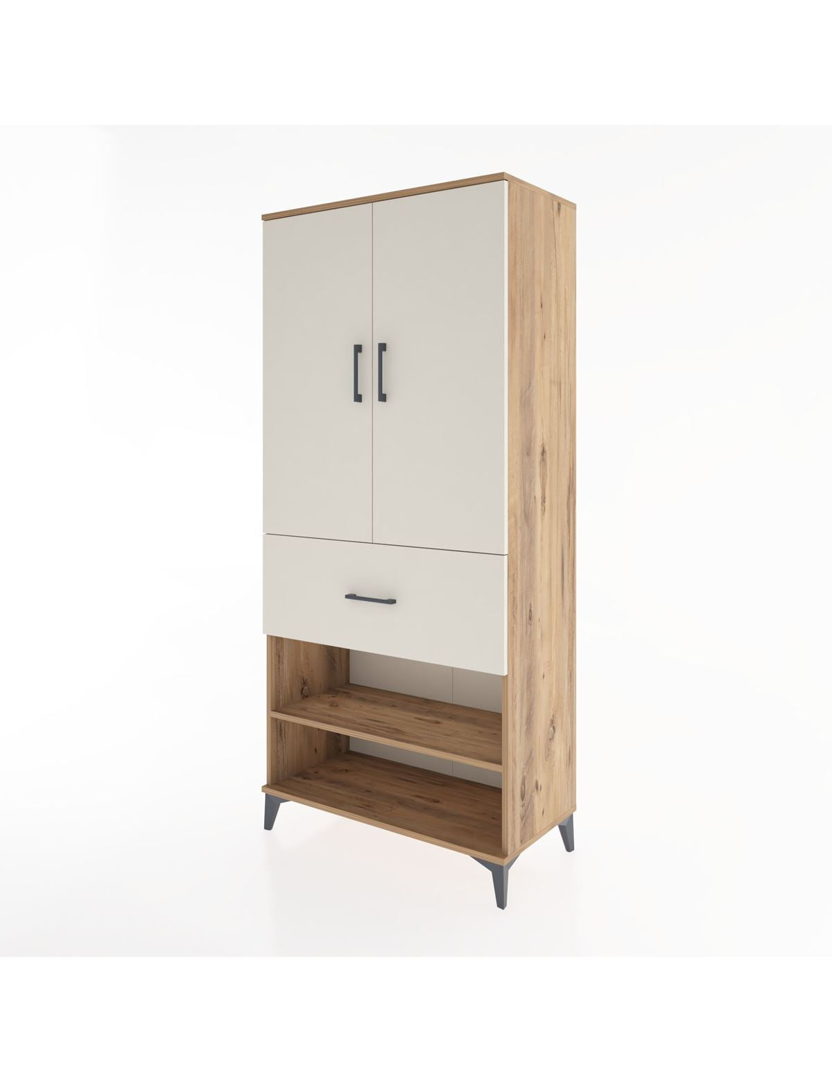 Hyperion Dolap 2 Raflı Tek Çekmeceli Tek Askılı 88x44x195 - S60M040V7B