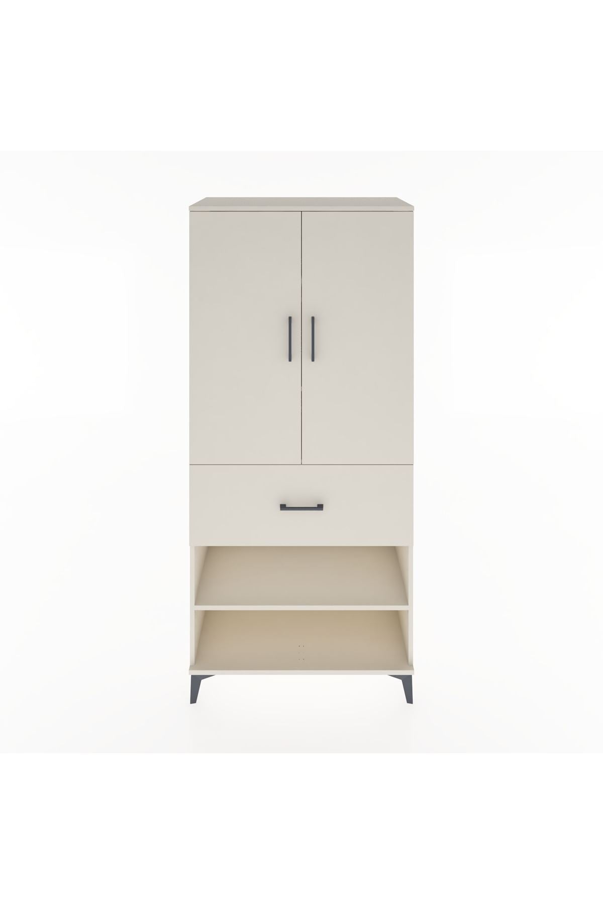 Hyperion Dolap 4 Raflı Tek Çekmeceli 2 Kapaklı 88x44x195 - S60M041V1B