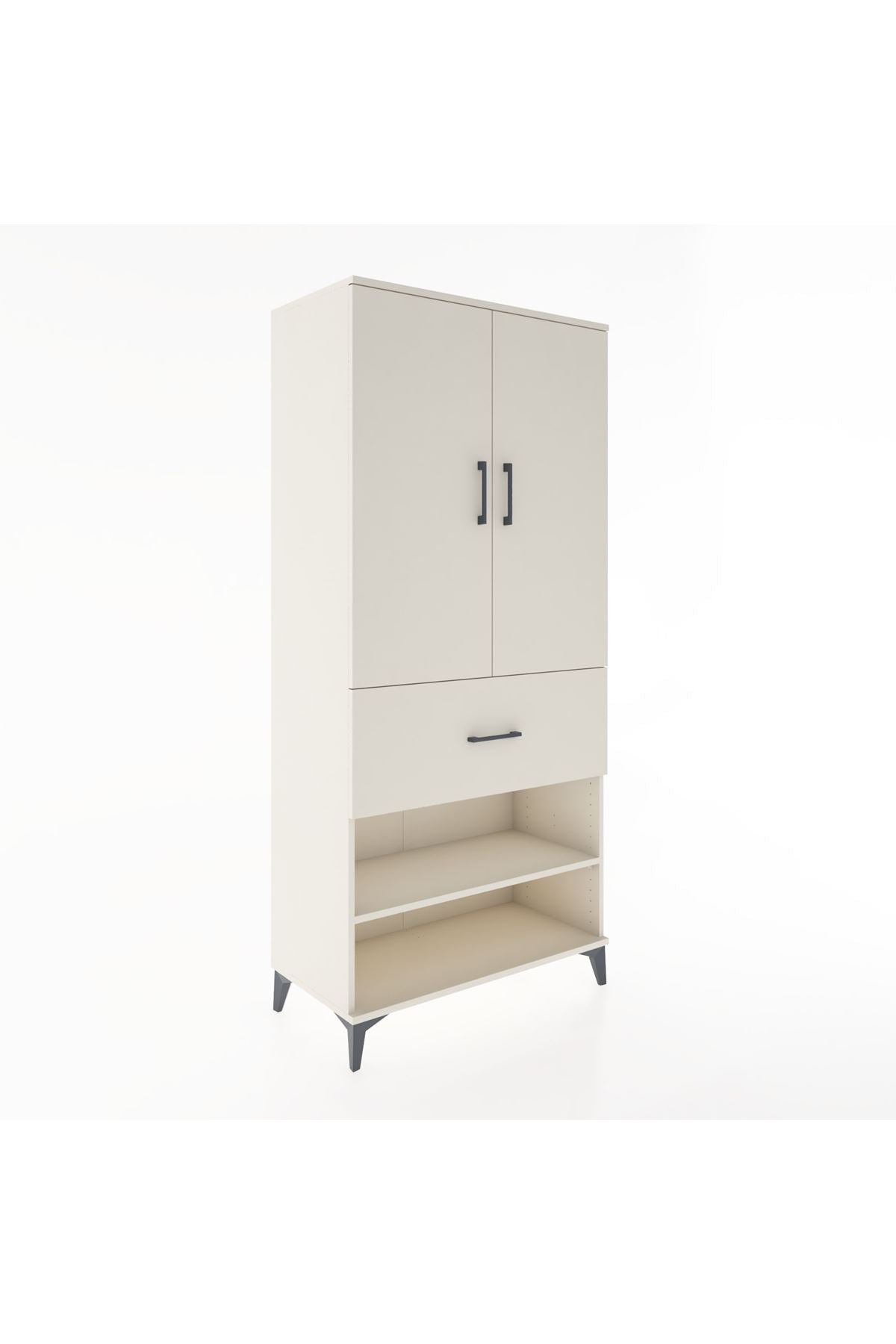 Hyperion Dolap 4 Raflı Tek Çekmeceli 2 Kapaklı 88x44x195 - S60M041V1B