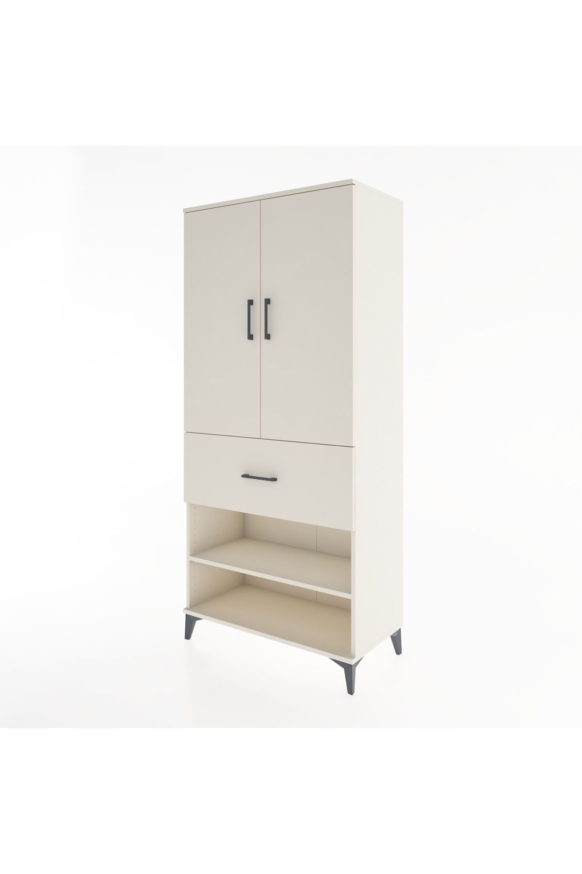 Hyperion Dolap 4 Raflı Tek Çekmeceli 2 Kapaklı 88x44x195 - S60M041V1B