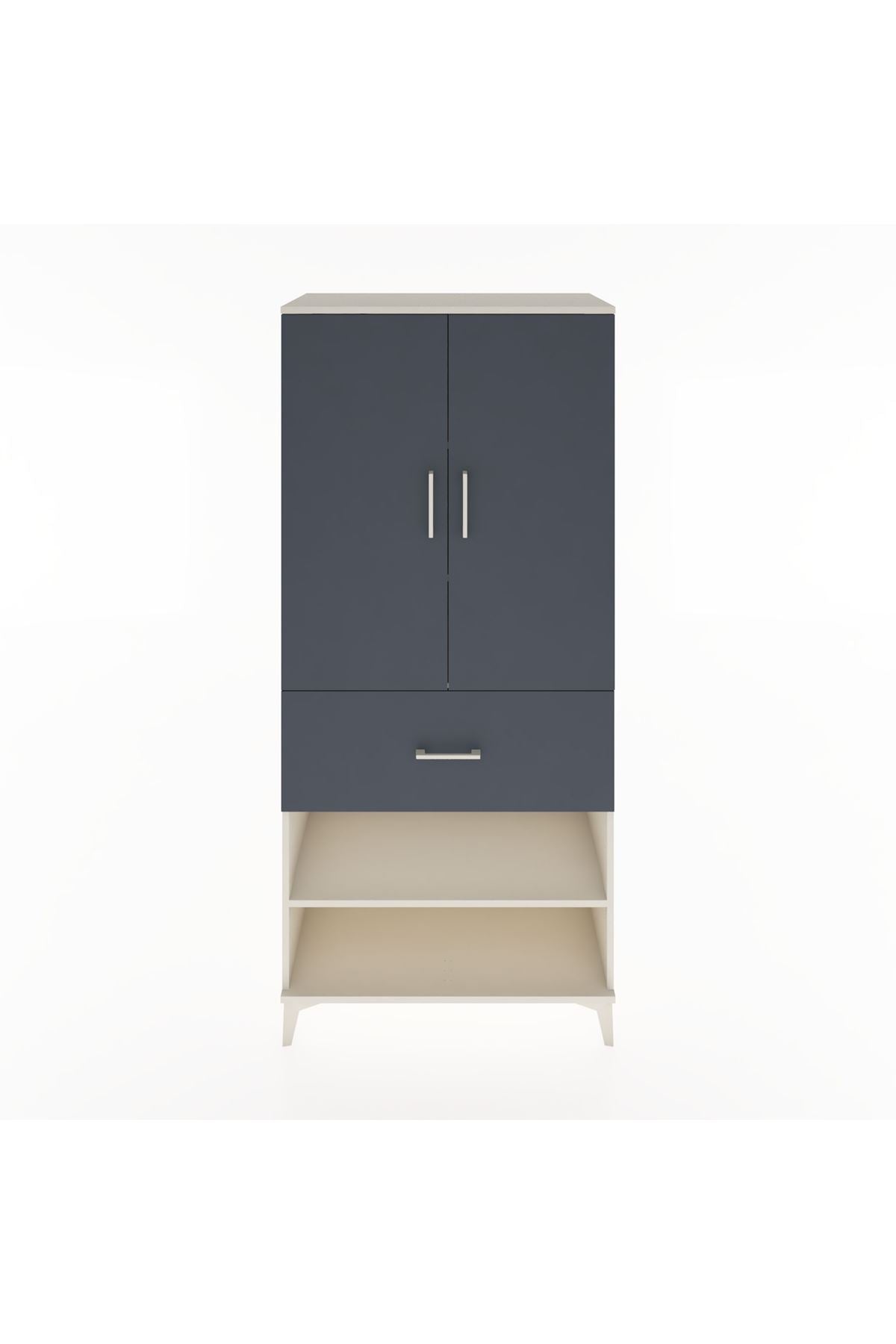 Hyperion Dolap 4 Raflı Tek Çekmeceli 2 Kapaklı 88x44x195 - S60M041V2B