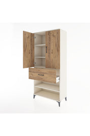 Hyperion Dolap 4 Raflı Tek Çekmeceli 2 Kapaklı 88x44x195 - S60M041V3B