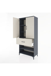 Hyperion Dolap 4 Raflı Tek Çekmeceli 2 Kapaklı 88x44x195 - S60M041V4B