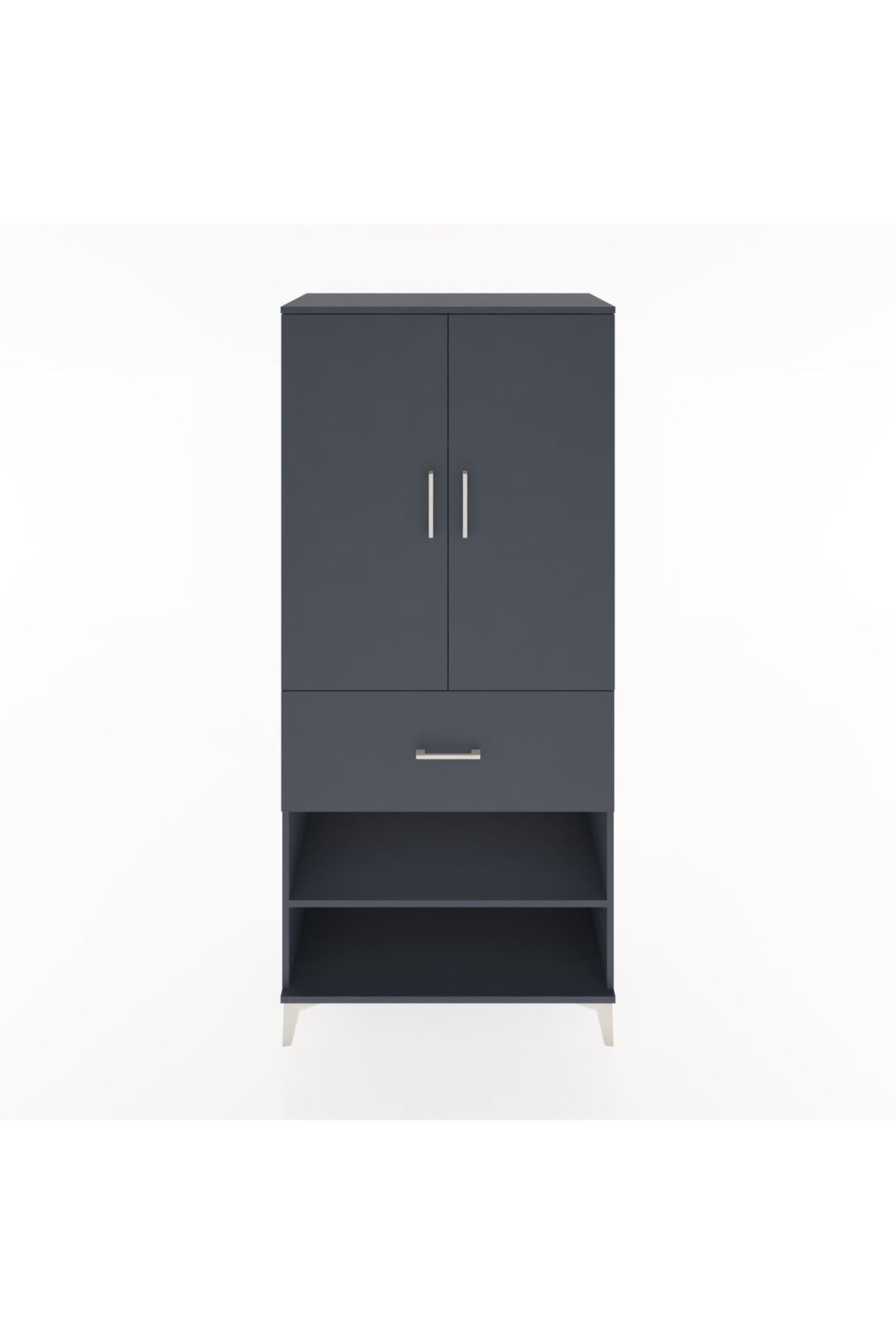 Hyperion Dolap 4 Raflı Tek Çekmeceli 2 Kapaklı 88x44x195 - S60M041V5B
