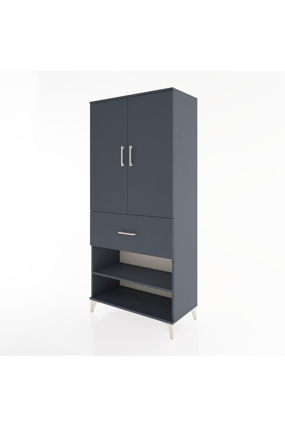 Hyperion Dolap 4 Raflı Tek Çekmeceli 2 Kapaklı 88x44x195 - S60M041V5B