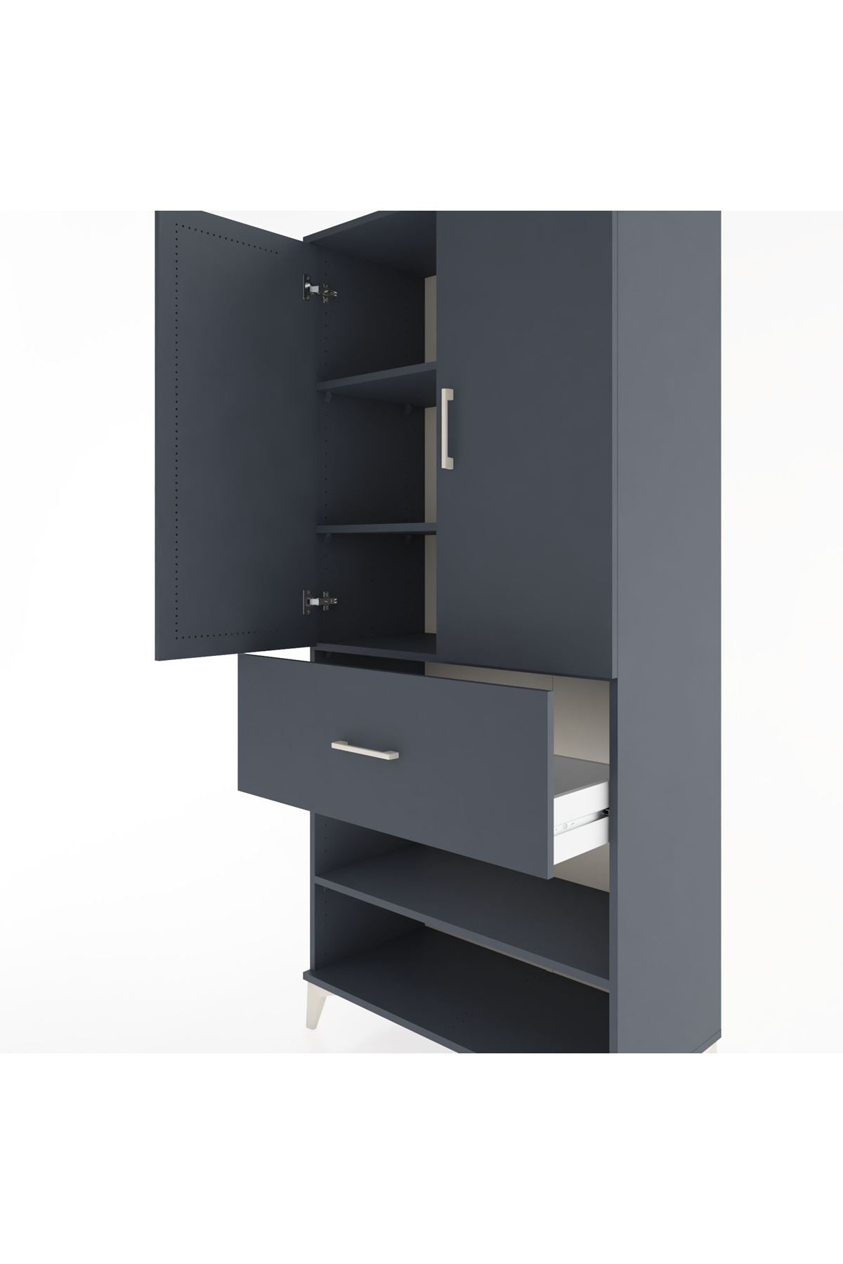Hyperion Dolap 4 Raflı Tek Çekmeceli 2 Kapaklı 88x44x195 - S60M041V5B