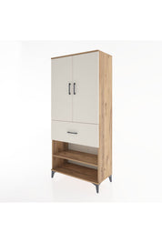 Hyperion Dolap 4 Raflı Tek Çekmeceli 2 Kapaklı 88x44x195 - S60M041V7B