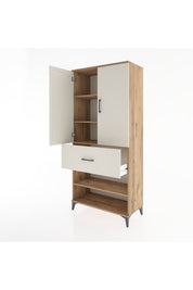 Hyperion Dolap 4 Raflı Tek Çekmeceli 2 Kapaklı 88x44x195 - S60M041V7B