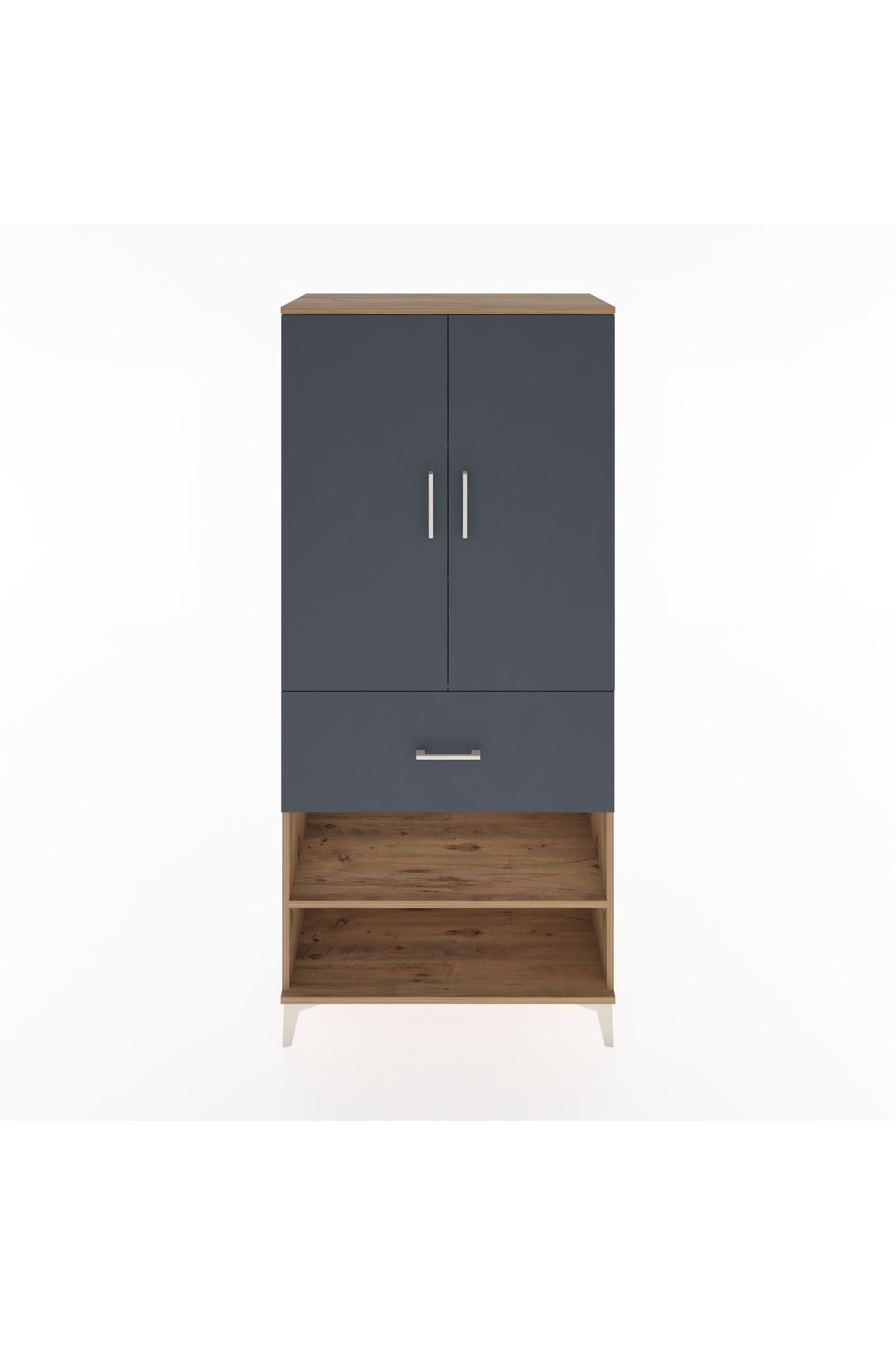 Hyperion Dolap 4 Raflı Tek Çekmeceli 2 Kapaklı 88x44x195 - S60M041V8B
