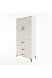 Hyperion Dolap Tek Raflı 3 Çekmeceli Tek Askılı 88x44x195 - S60M042V1B