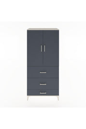 Hyperion Dolap Tek Raflı 3 Çekmeceli Tek Askılı 88x44x195 - S60M042V2B