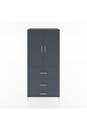 Hyperion Dolap Tek Raflı 3 Çekmeceli Tek Askılı 88x44x195 - S60M042V5B