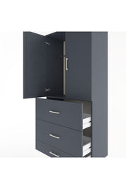 Hyperion Dolap Tek Raflı 3 Çekmeceli Tek Askılı 88x44x195 - S60M042V5B