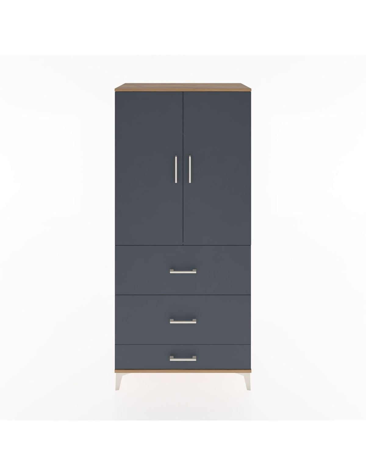 Hyperion Dolap Tek Raflı 3 Çekmeceli Tek Askılı 88x44x195 - S60M042V8B