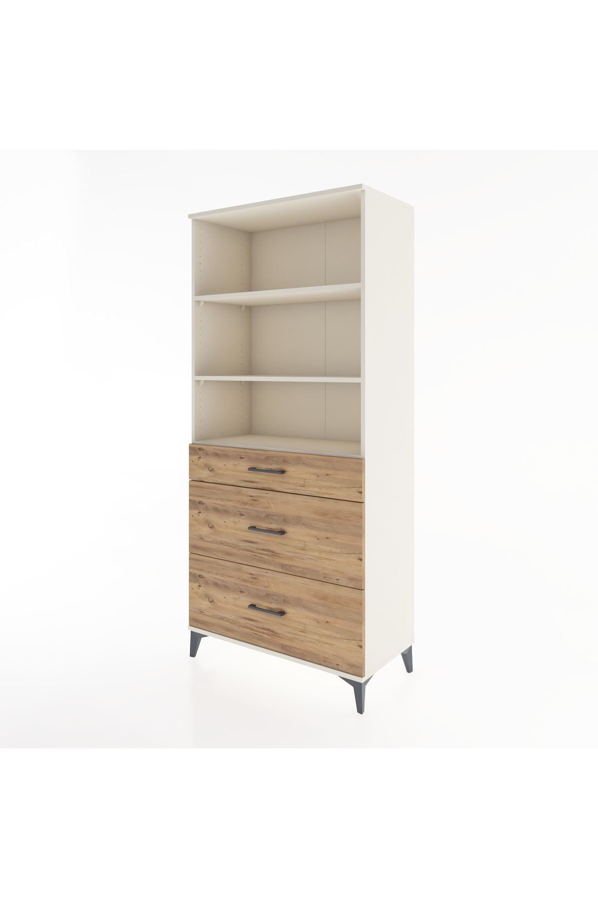 Hyperion Dolap 3 Raflı 3 Çekmeceli 88x44x195 - S60M043V3B