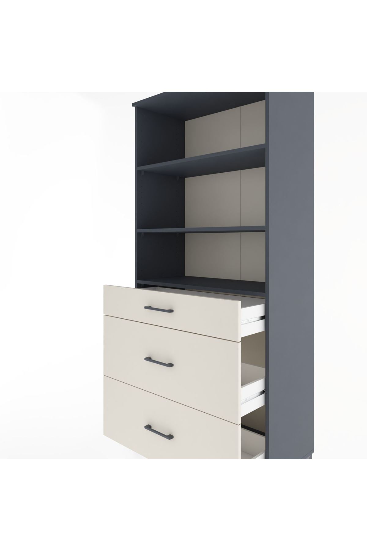Hyperion Dolap 3 Raflı 3 Çekmeceli 88x44x195 - S60M043V4B