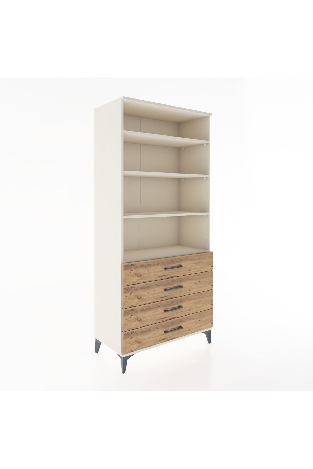 Hyperion Dolap 4 Raflı 4 Çekmeceli 88x44x195 - S60M044V3B