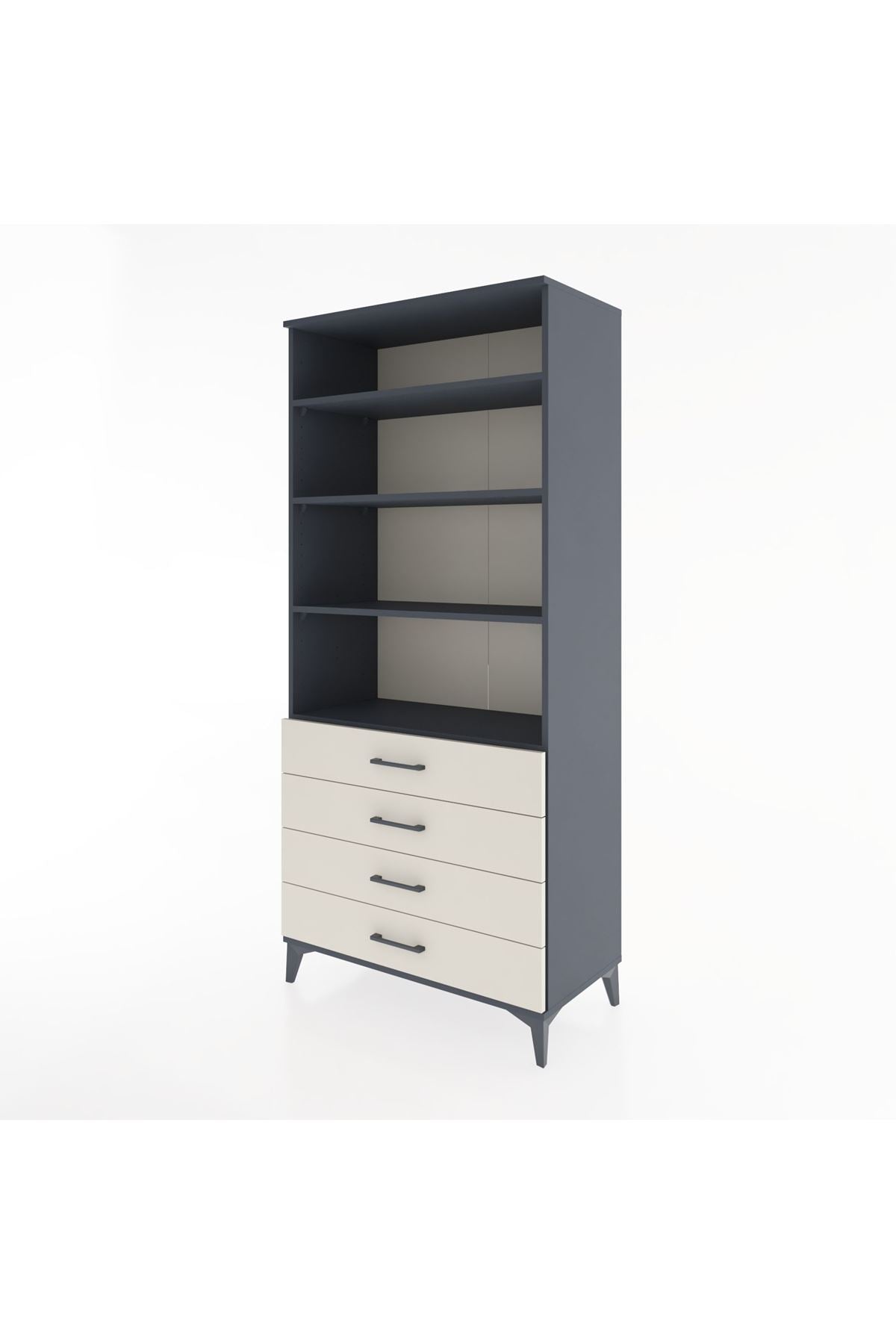 Hyperion Dolap 4 Raflı 4 Çekmeceli 88x44x195 - S60M044V4B