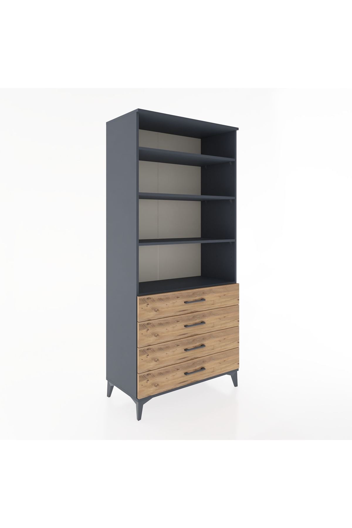 Hyperion Dolap 4 Raflı 4 Çekmeceli 88x44x195 - S60M044V6B