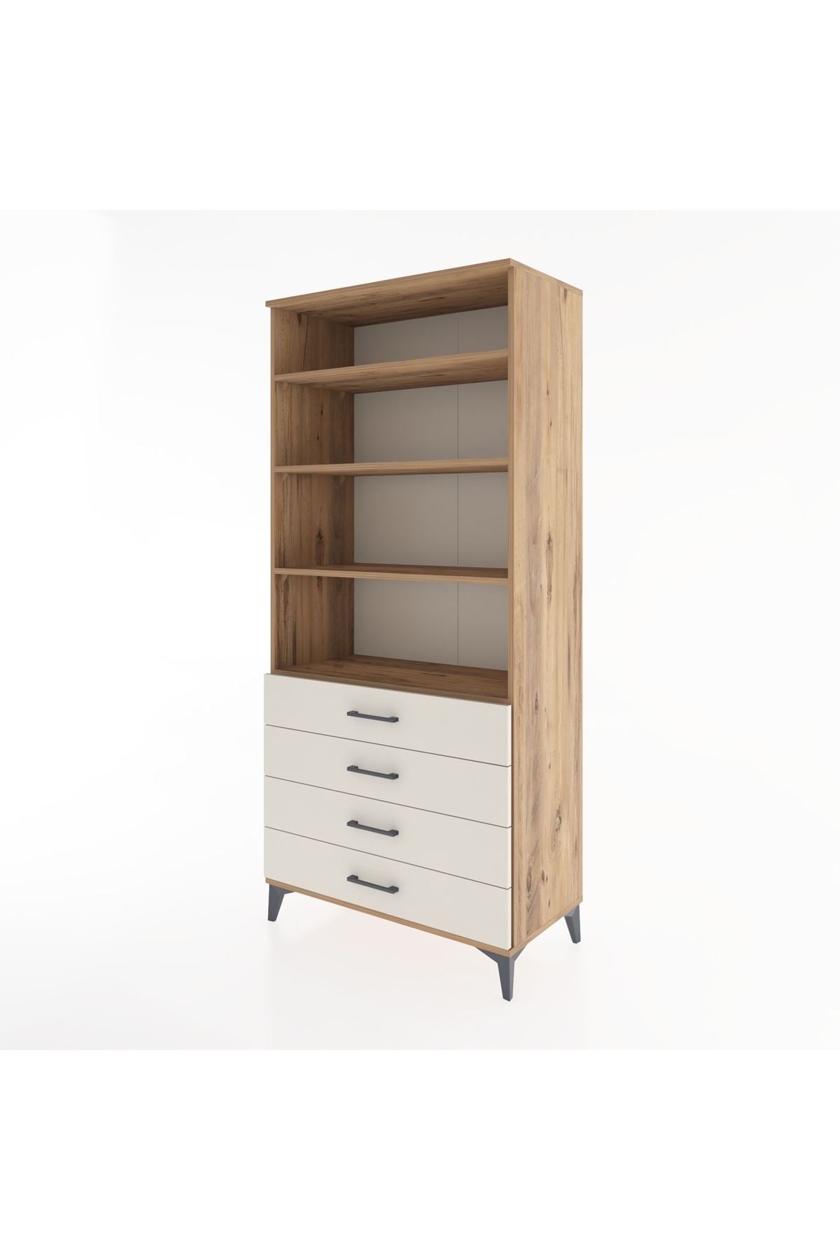 Hyperion Dolap 4 Raflı 4 Çekmeceli 88x44x195 - S60M044V7B