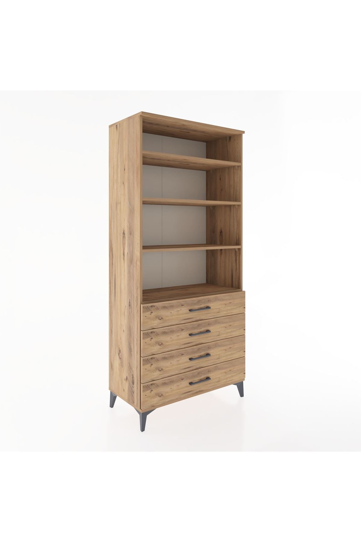 Hyperion Dolap 4 Raflı 4 Çekmeceli 88x44x195 - S60M044V9B