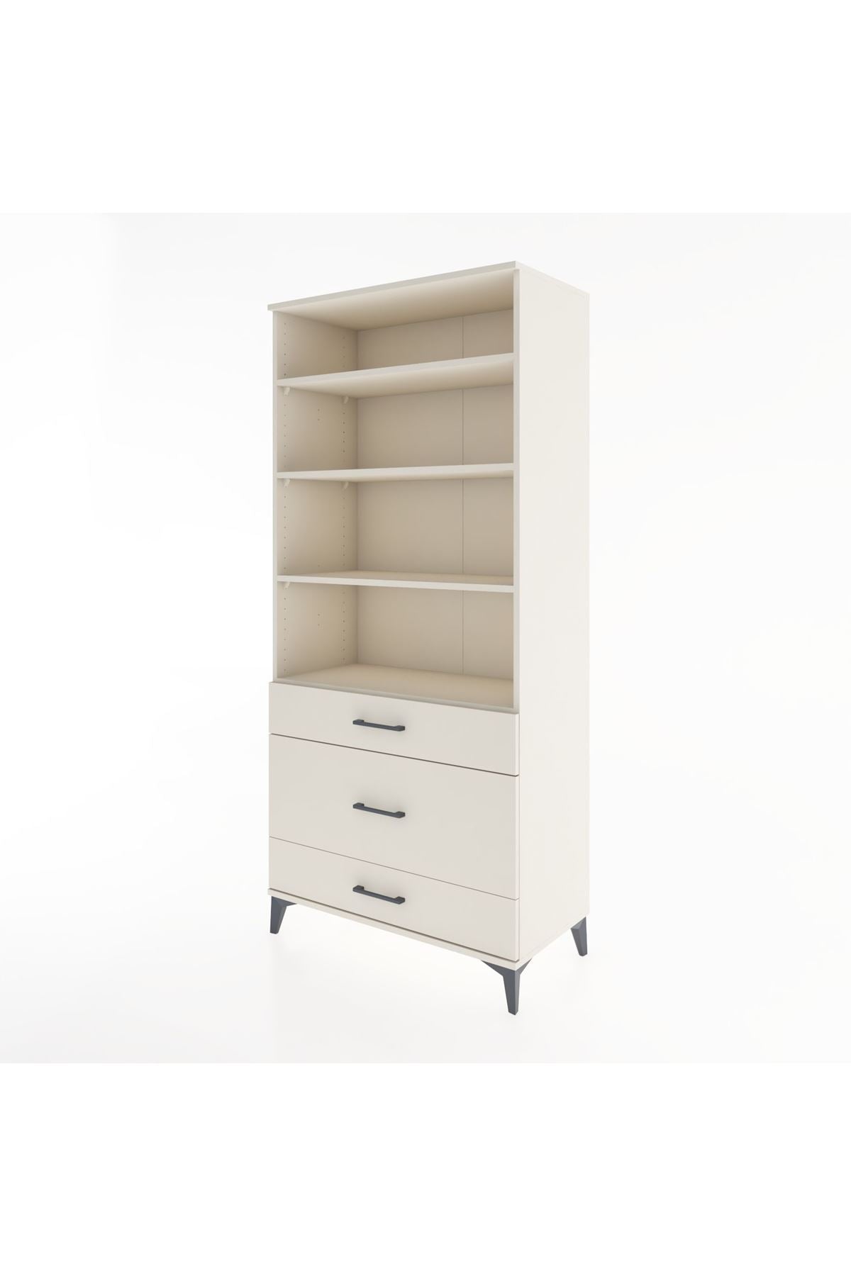 Hyperion Dolap 4 Raflı 3 Çekmeceli 88x44x195 - S60M045V1B