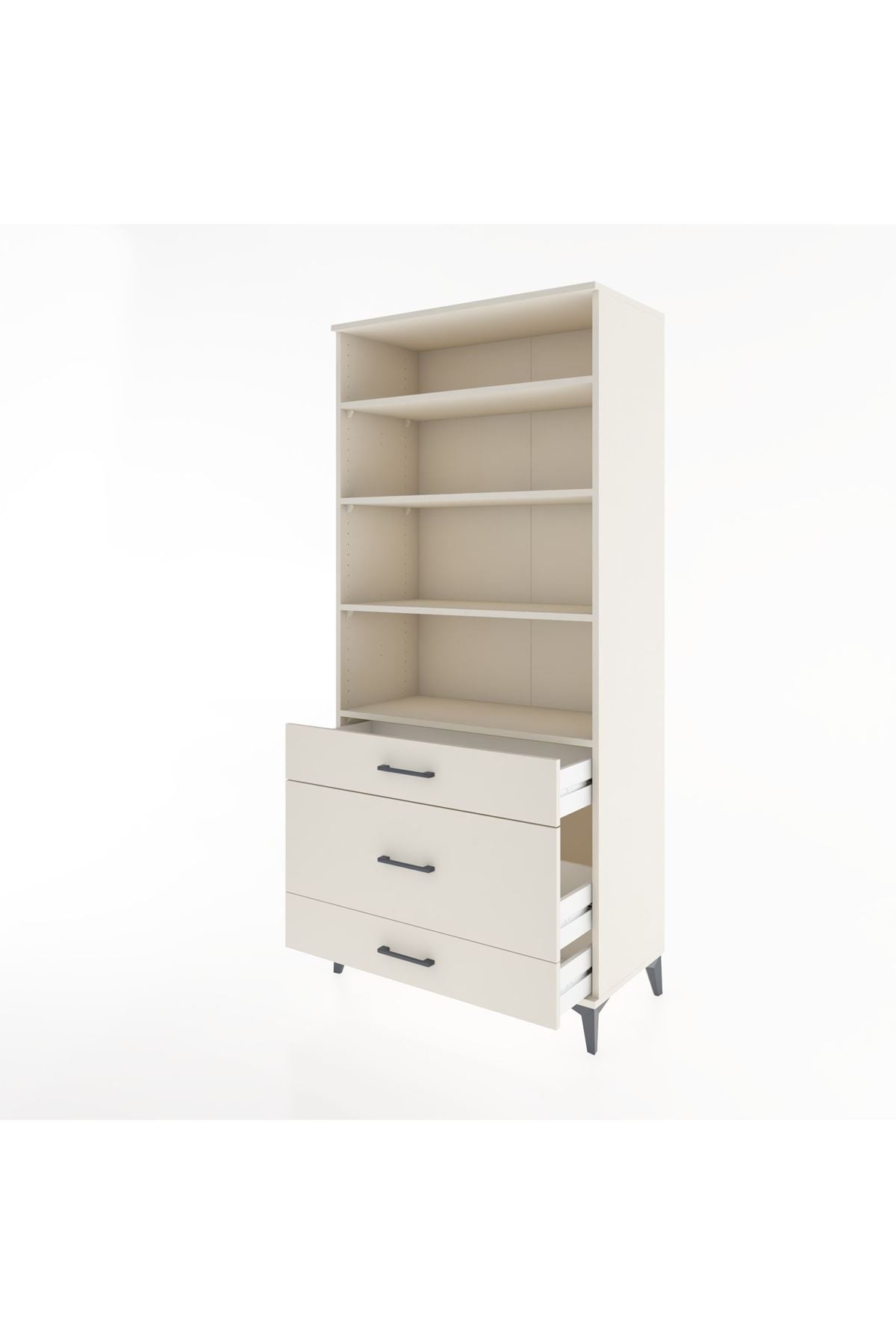 Hyperion Dolap 4 Raflı 3 Çekmeceli 88x44x195 - S60M045V1B