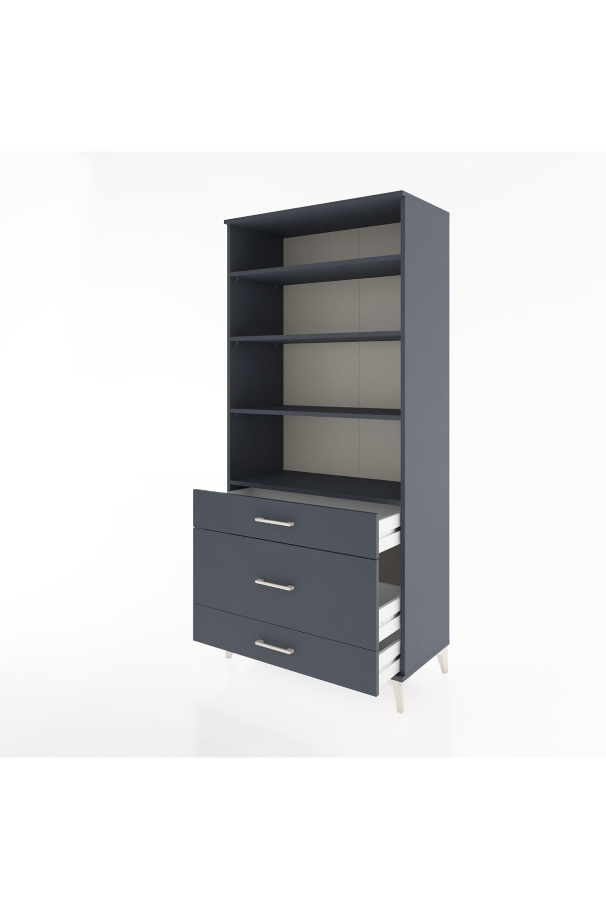 Hyperion Dolap 4 Raflı 3 Çekmeceli 88x44x195 - S60M045V5B