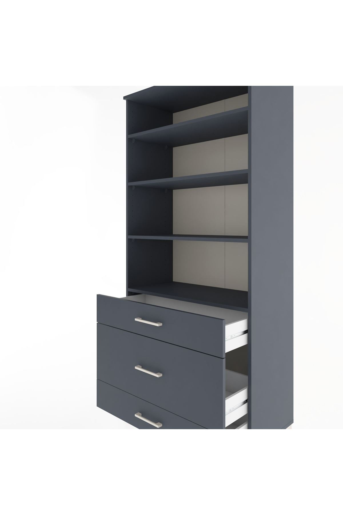 Hyperion Dolap 4 Raflı 3 Çekmeceli 88x44x195 - S60M045V5B