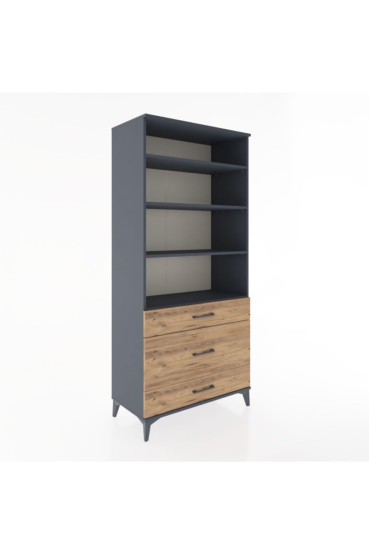Hyperion Dolap 4 Raflı 3 Çekmeceli 88x44x195 - S60M045V6B