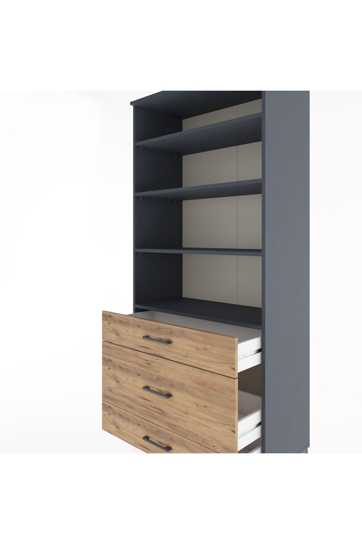 Hyperion Dolap 4 Raflı 3 Çekmeceli 88x44x195 - S60M045V6B