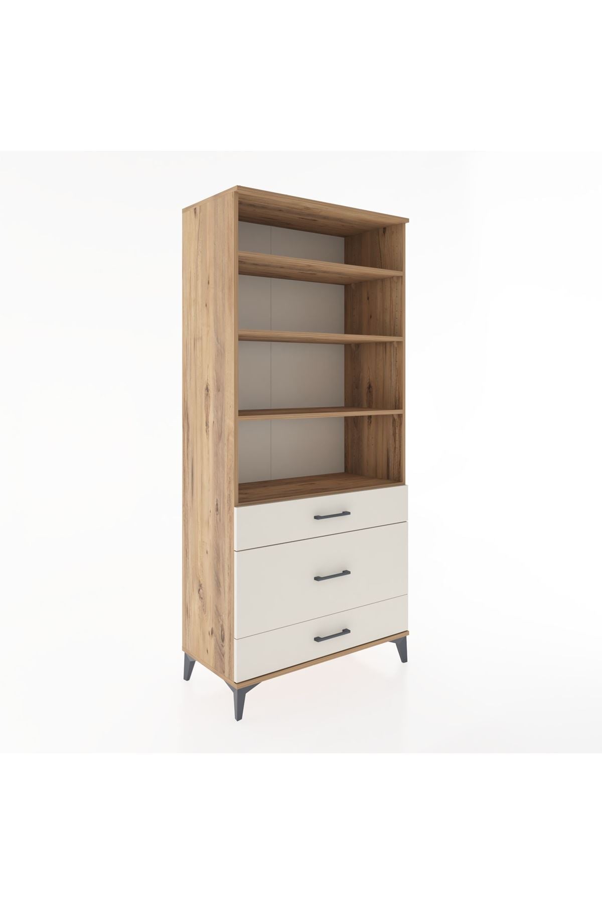 Hyperion Dolap 4 Raflı 3 Çekmeceli 88x44x195 - S60M045V7B