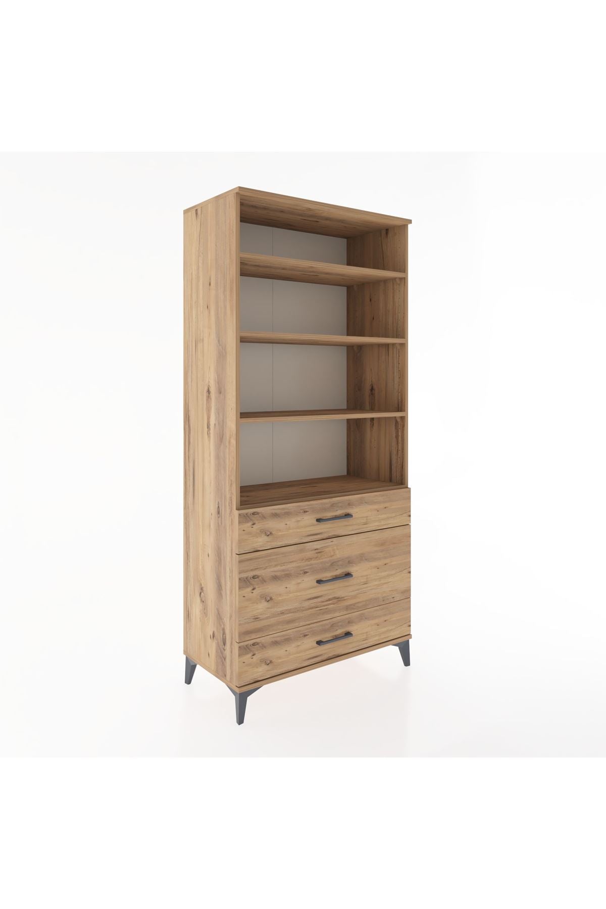 Hyperion Dolap 4 Raflı 3 Çekmeceli 88x44x195 - S60M045V9B