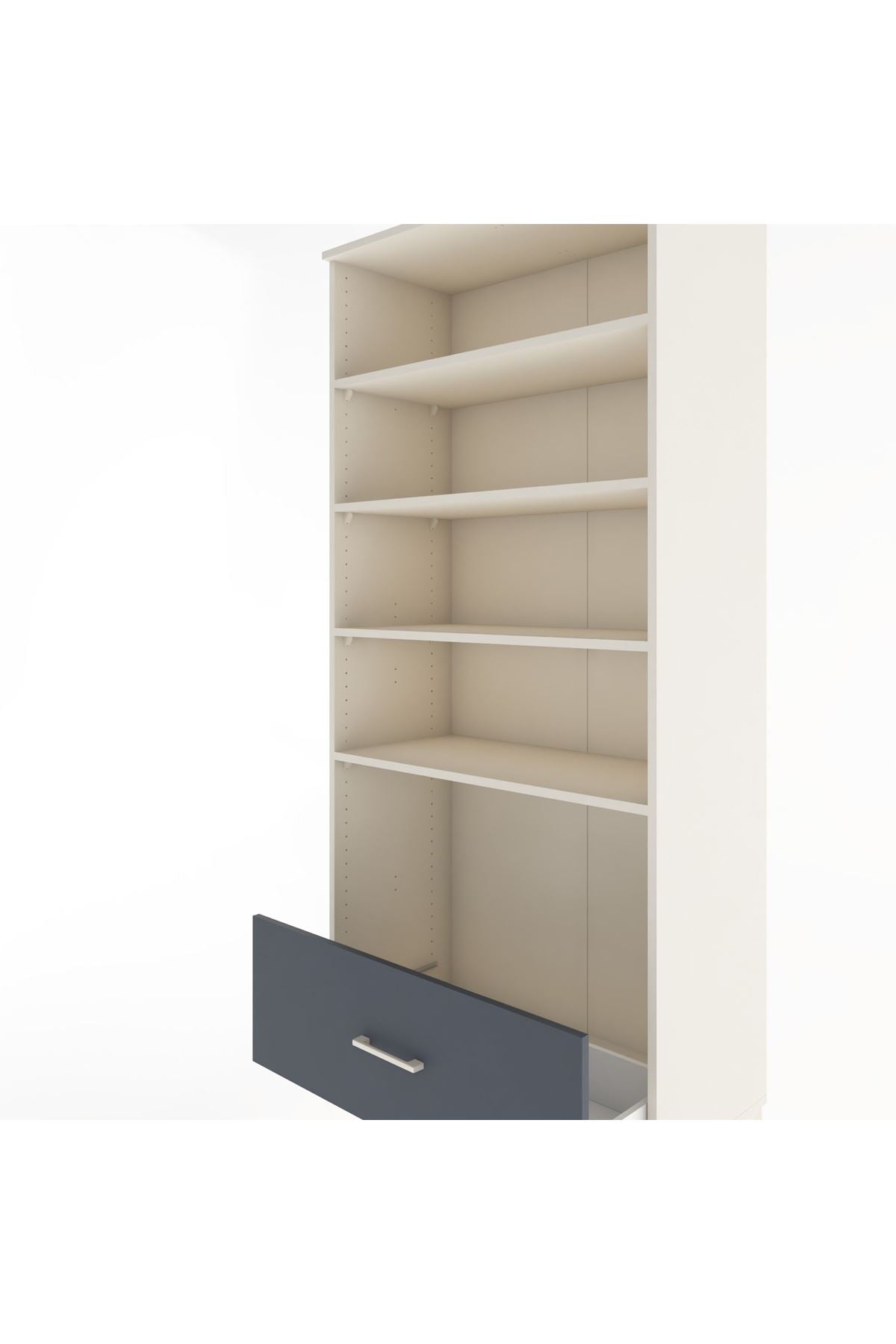Hyperion Dolap 4 Raflı Tek Çekmeceli 88x44x195 - S60M046V2B