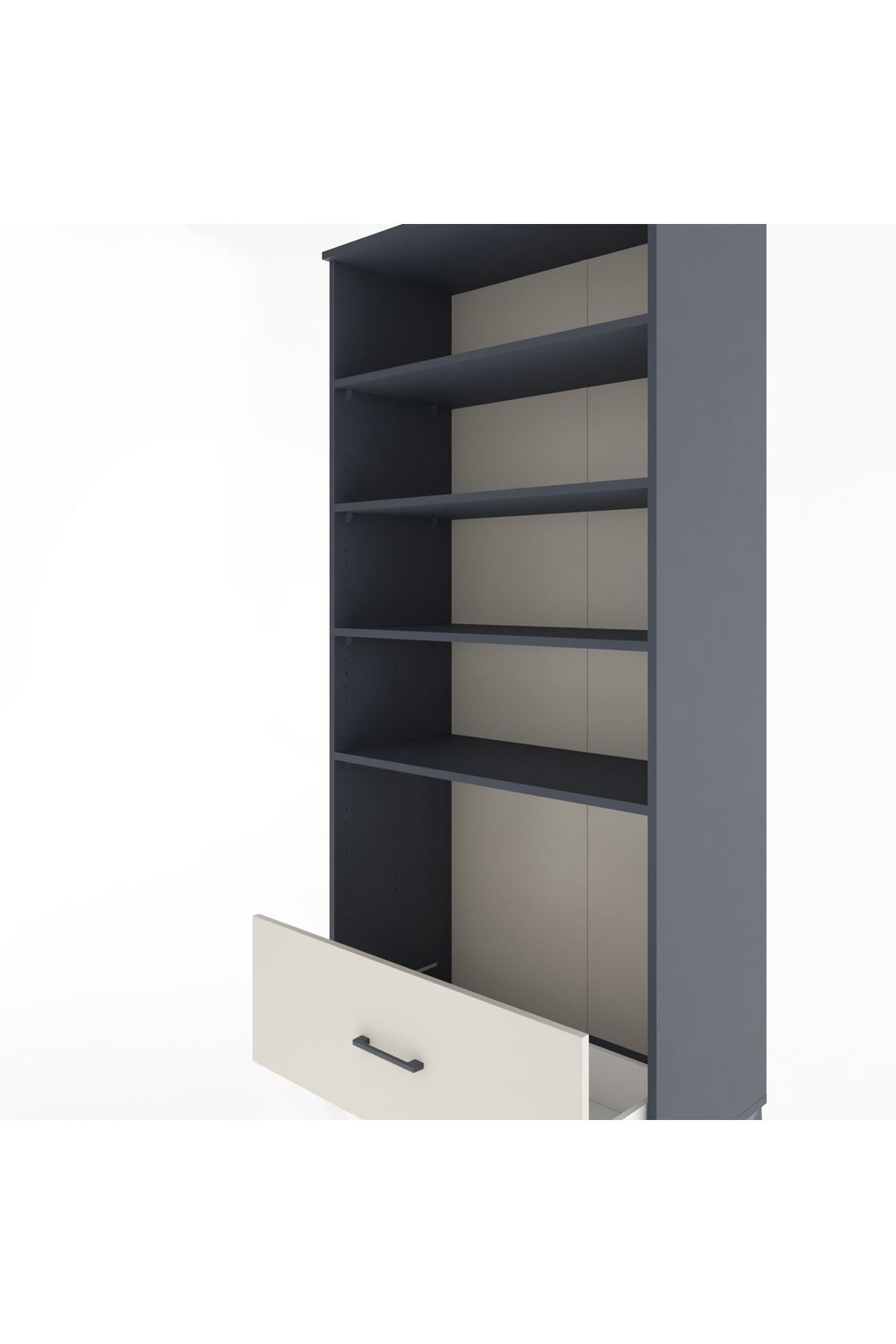 Hyperion Dolap 4 Raflı Tek Çekmeceli 88x44x195 - S60M046V4B