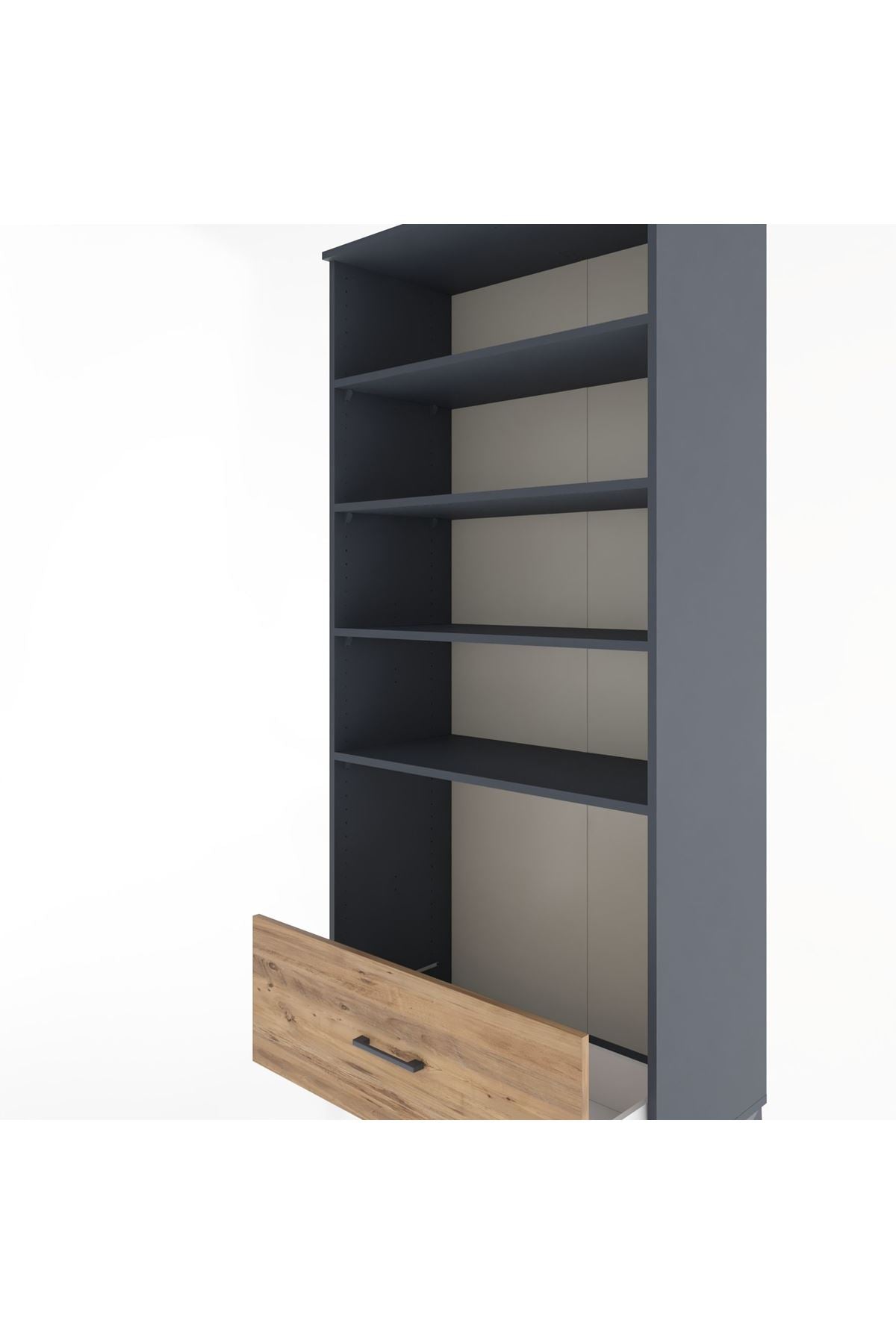 Hyperion Dolap 4 Raflı Tek Çekmeceli 88x44x195 - S60M046V6B