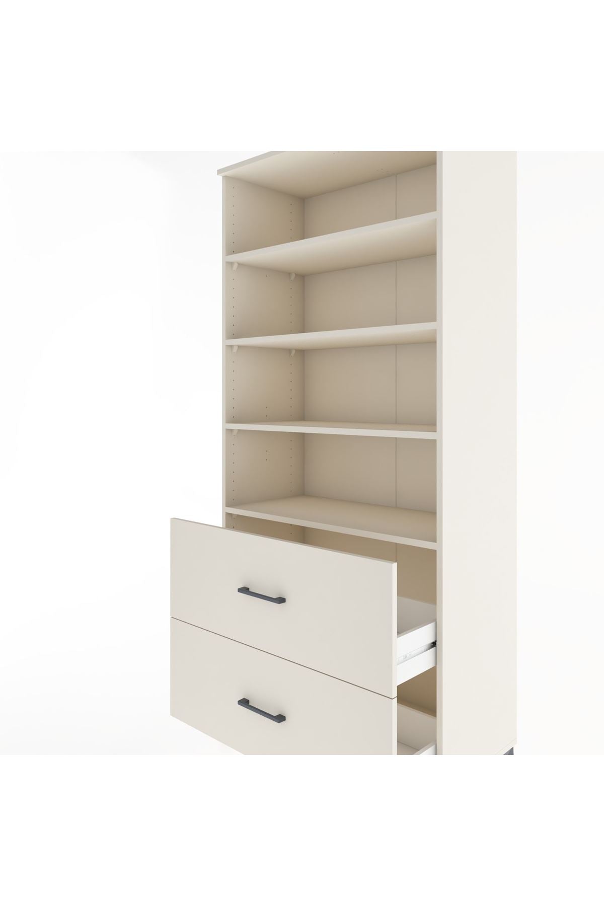 Hyperion Dolap 4 Raflı 2 Çekmeceli 88x44x195 - S60M047V1B