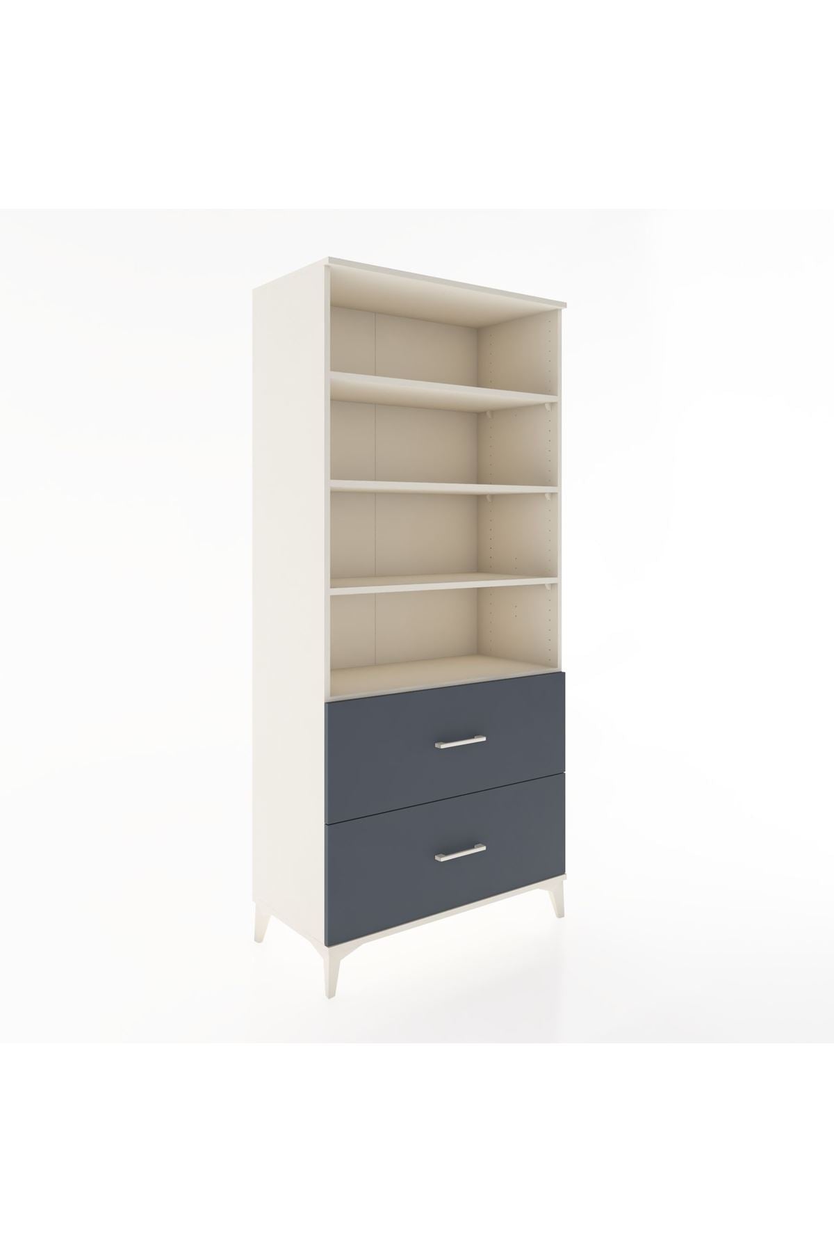 Hyperion Dolap 4 Raflı 2 Çekmeceli 88x44x195 - S60M047V2B