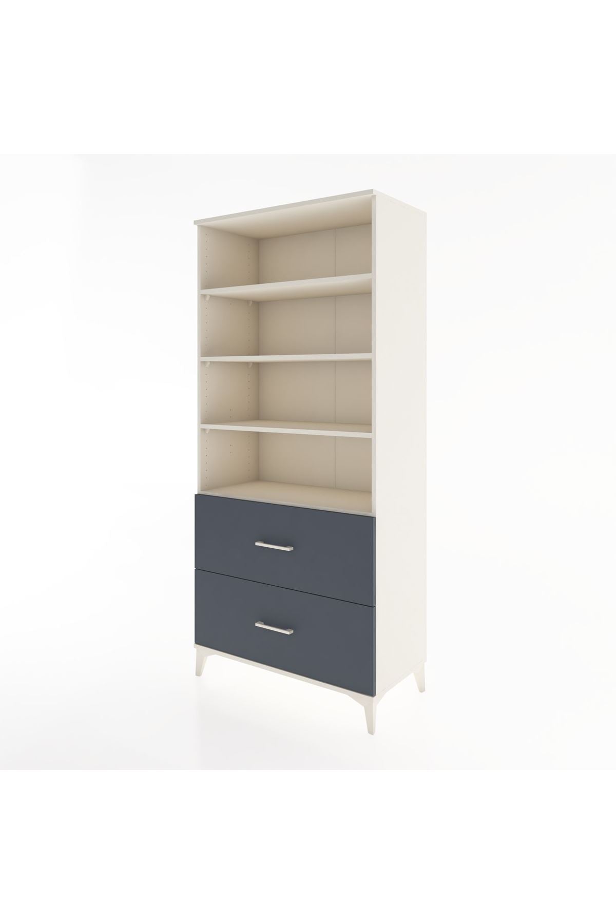 Hyperion Dolap 4 Raflı 2 Çekmeceli 88x44x195 - S60M047V2B