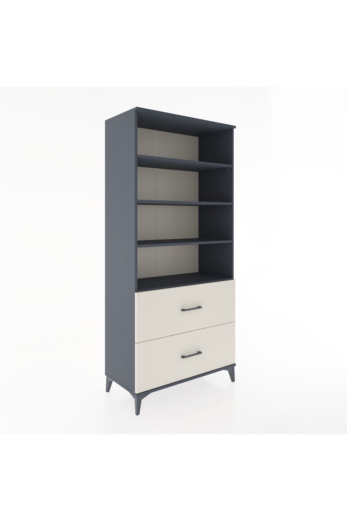 Hyperion Dolap 4 Raflı 2 Çekmeceli 88x44x195 - S60M047V4B