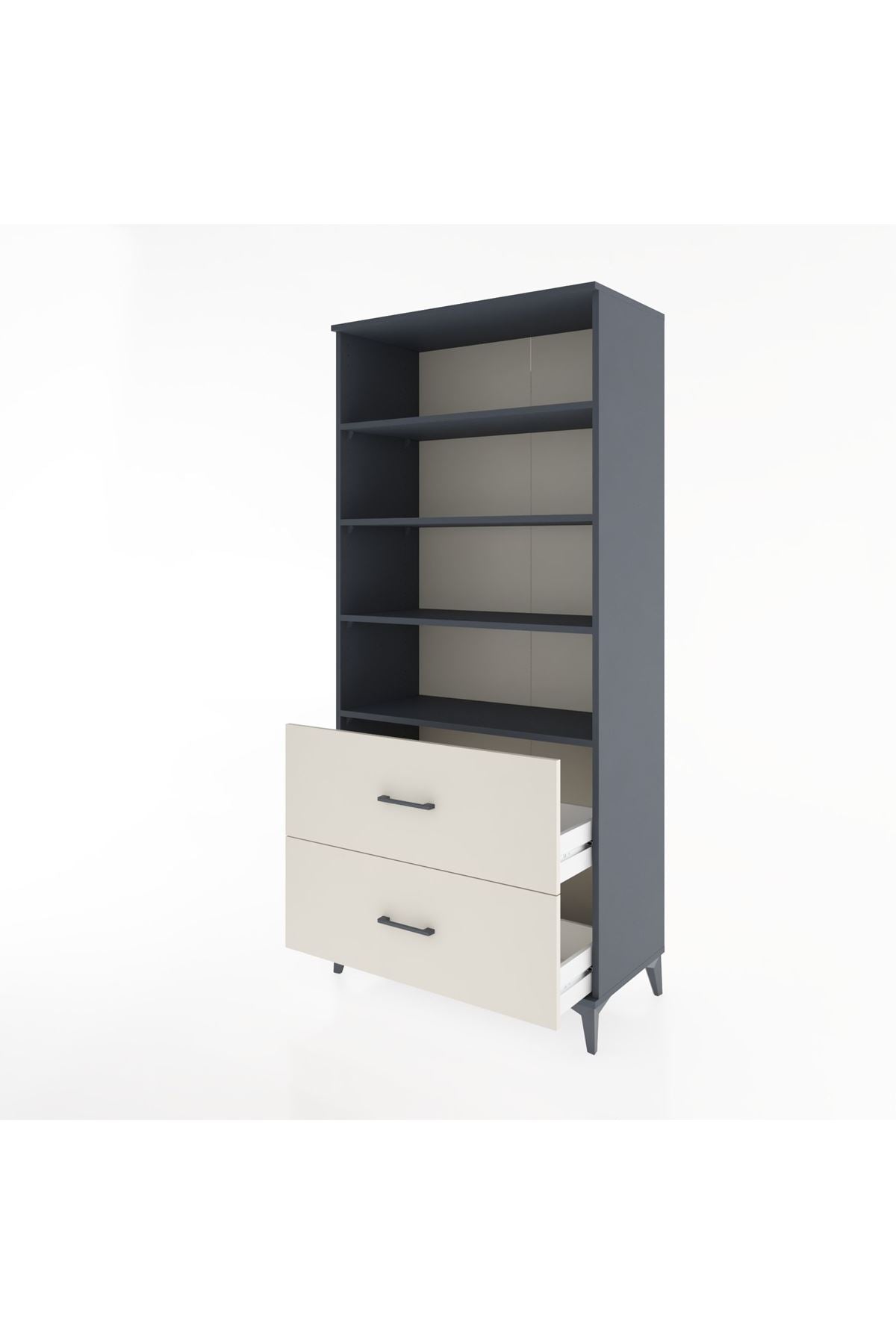 Hyperion Dolap 4 Raflı 2 Çekmeceli 88x44x195 - S60M047V4B