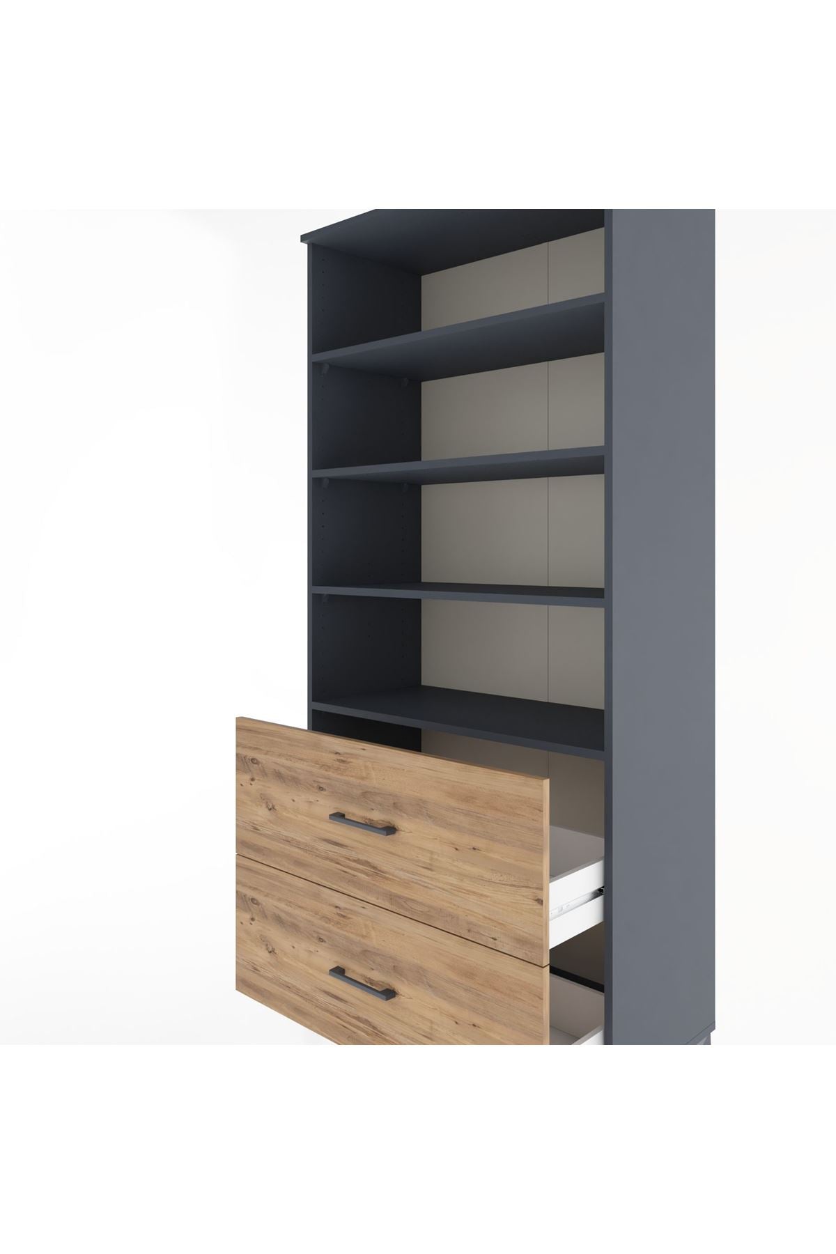 Hyperion Dolap 4 Raflı 2 Çekmeceli 88x44x195 - S60M047V6B