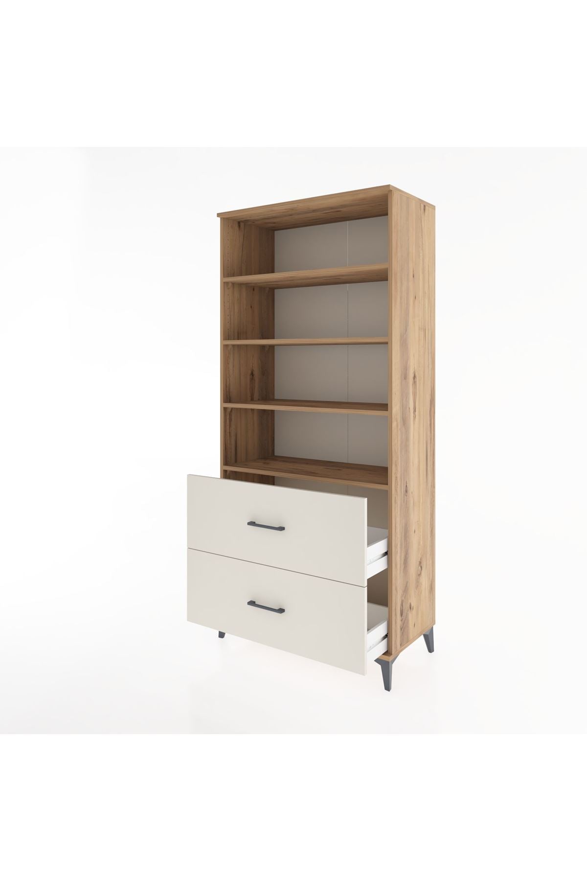 Hyperion Dolap 4 Raflı 2 Çekmeceli 88x44x195 - S60M047V7B